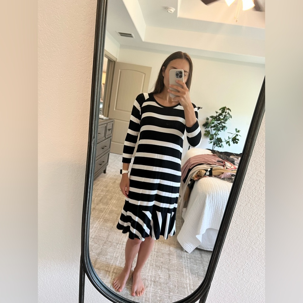 Black and White Stripe Dress